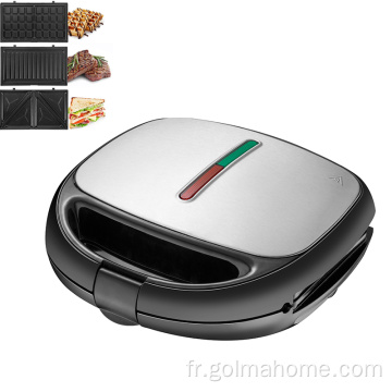 Vente chaude Fournir Deep Fill Sandwich Maker Non-Stick / Céramique Revêtement Sandwich Press Pain Pain Toaster Gaufre Grand Plaque Maker Maker Maker